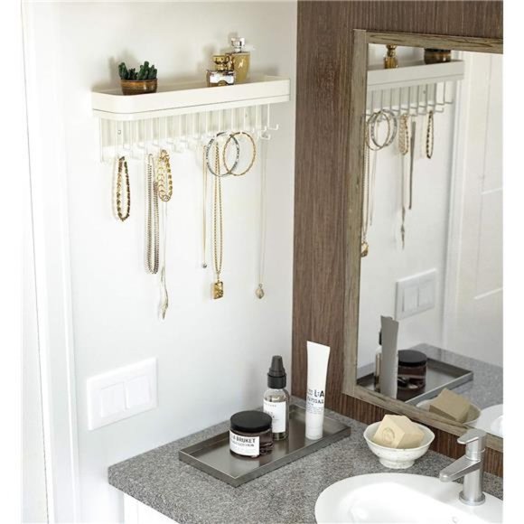 Hanging Jewelry Organizer Necklace Hanger Bracelet Holder Wall Mount Necklace - Picture 6 of 7